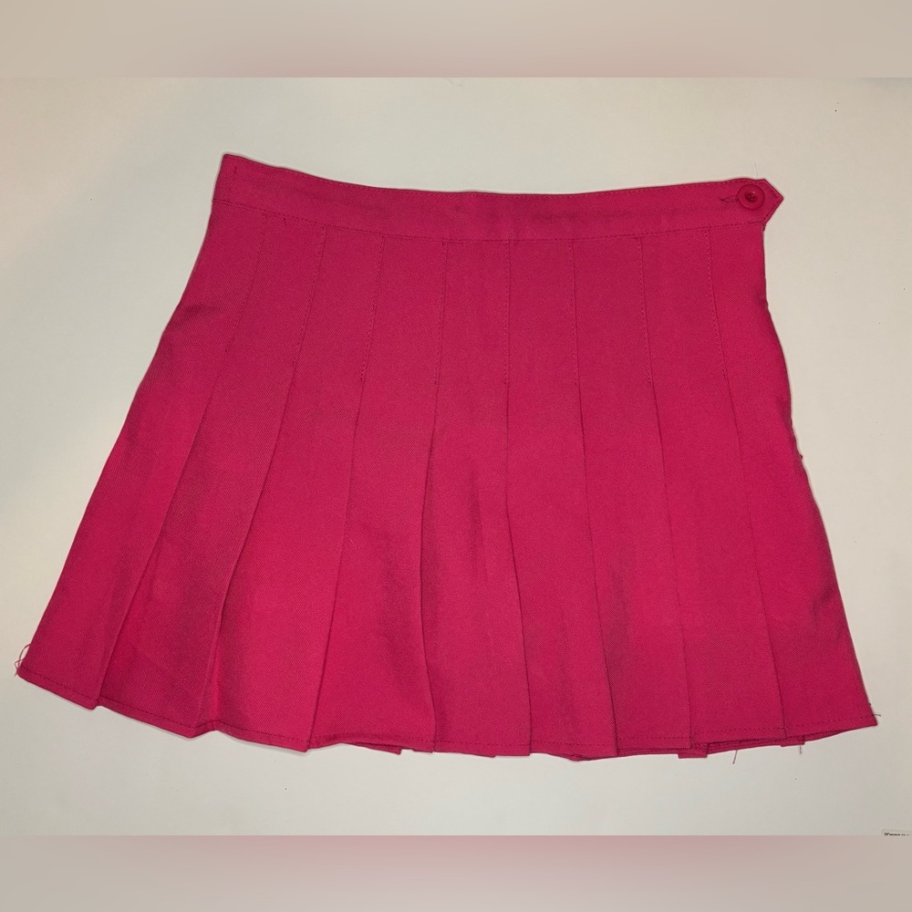 Fashion & Dyt Pleated Skirt with Built-in Shorts Hot Pink Size Medium - Picture 1 of 8